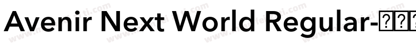 Avenir Next World Regular字体转换